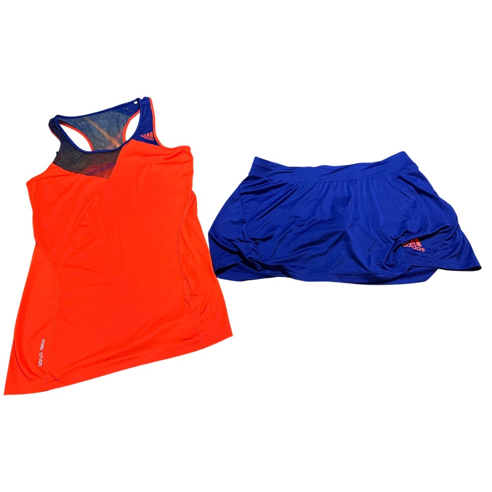 Adidas Adizero Formotion Tennis Set Orange Purple Racerback golf Shorts Women XS